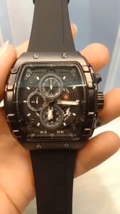 Jam Tangan Pria SA Analog Chrono Sport Terbaru Karet Rubber Mewah Fashion Cowok Kekinian Keren Elegan