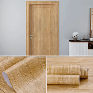 Waterproof Wood Vinyl Wallpaper Self Adhesive wallpapers Doors Cabinet Desktop Modern Furniture Decorative wall Paper