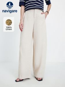 Navigare | Khaki Vintage Tapered Trousers For Spring/Summer Commute