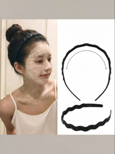 NING ZHOU | Non-slip Toothed Hair Band For Washing Face and Masks Black