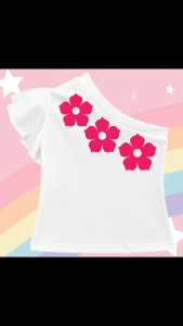 One Shoulder Ruffle Top For Kids (1-3 Yrs old)