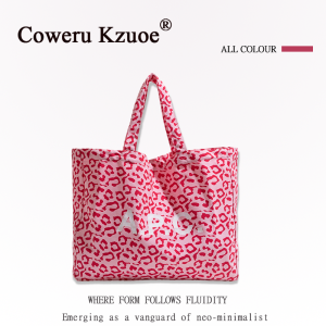 Camouflage Letter Print Canvas Bag High Capacity Shoulder Handbag