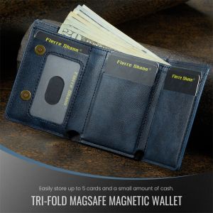 RFID Shielded Credit Card Wallet Magnetic Phone Case Faux Leather for Secure ID & Credit Card Storage MenS Gift Phone Wallet