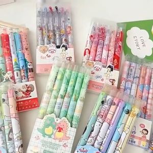 Zaman Now: Set Pulpen Gel Mekanik Lucu Karakter & Ballpoint Mekanik Isi 6 PCS