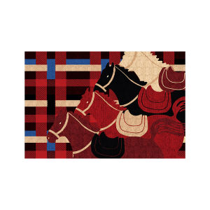 OULAISEN | Red Festive Outdoor Door Mat Wash-Free Easy Clean Anti-slip Thick