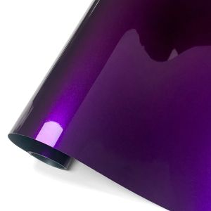 Carbon Fiber Vinyl Wrap PET Purple Car Stickers UV-Resistant Waterproof Film for Automotive Motorcycle Exterior Customization