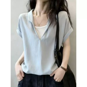 YIQINGDAI | Slimming Cover Stomach Short Sleeve Shirt