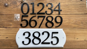 101mm Modern House Number Outdoor 4 Inch Black Zinc Alloy Number 0-9 Apartment Door Numbers Mailbox Address Sign With Screws