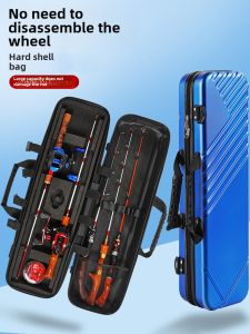 High-End Hardshell Raft Fishing Rod Bag Bridge Fishing Raft Fishing Lure Rod Bag Ice Fishing Rod Bag Waterproof Outdoor Camping Travel Gear