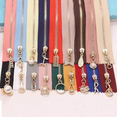 No.3 Metal Zipper Closed End Dress Back Closure Brushed Collar Sleeve Strip Zipper Accessories Tailoring DIY Fastener Part