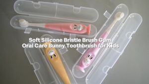 Soft Silicone Bristle Brush Gum Oral Care Bunny Toothbrush for Kids