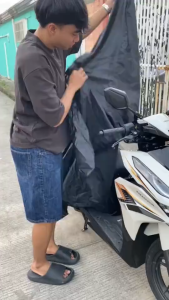 Akioki Waterproof Motorcycle Cover for Honda XRM 125 Motard Portable PVC All-Weather Motor Cover