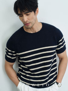 SIMWETO | Contrast Shoulder Color Stripes T-Shirt