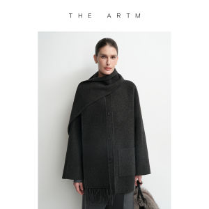Removable Tassel Cashmere Wool Silk Mix Coat