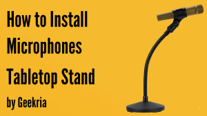 Geekria Gooseneck Tabletop Microphone Stand with Flexible Arm Adjustable Desk Mic Holder with Weighted Base Compatible with Shure SM57 SM58 Sennheiser E 835 E825-S