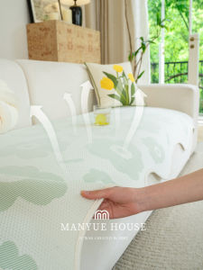 Áo Đệm Ghế Sofa Bằng Lụa Băng Có Cảm Giác Mát Mẻ Chống Trượt Chống Leo Lội Mùa Hè Kiểu Dáng Hiện Đại Họa Tiết Hoa
