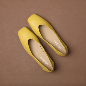 MIOLLIBARN | Square-toe Slip-on Sheepskin French Style Soft Leather Summer Shoes