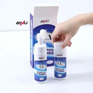 AYXU 200ML*2 White Shoe Cleaner Cleaning Magic Shoes Powder Yellow Edge Whitening Sneakers Brush