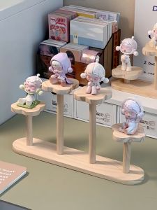 Practical Wooden Libra Scale Shelf Desktop Organizer Multi-Functional Storage Tool pop mart stand rack