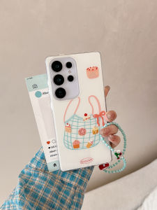 Cute Phone Case with Lanyard Protection for Samsung S25 Ultra S25 Edge S24 plus S23 Fe Note20 A55 A54 Hard Shell S22U S21 plus