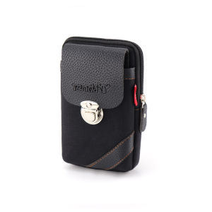 กระเป๋าใส่โทรศัพท์มือถือผ้าใบ กระเป๋าสะพายข้างแบบยูนิเซ็กซ์ กระเป๋าใส่เหรียญแบบยูนิเซ็กซ์ กระเป๋าใส่โทรศัพท์มือถือแบบตั้งได้ กระเป๋าใส่โทรศัพท์มือถือแบบติดเอว