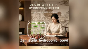 Hydroponic Bowl Lotus Glass Vase Decor Zen Micro Landscape Easy-Care Desktop Water Plant Ornament