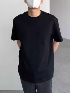 Áo Thun Cotton Nguyên Chất Tay Ngắn Cổ Tròn Mùa Hè Dáng Rộng Cổ Tròn Tay Rộng Thoải Mái Thoáng Khí Cho Thanh Thiếu Niên