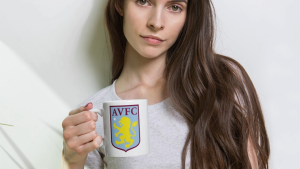 คูลเลอร์คิง Aston Villa V1 แก้วกาแฟ 11 ออนซ์ สีขาว – เหมาะสำหรับชา กาแฟ และของขวัญ ของที่ระลึก