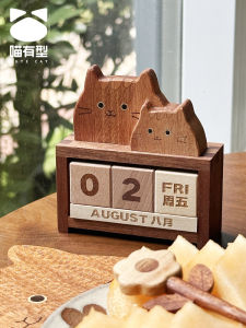 Meow Stylish Cute Totoro Calendar Ornaments Desktop Date Perpetual Calendar Creative Gift Birthday Moving Girls Gifts