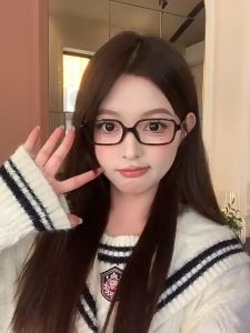 【 In Stock 】Korean Style Womens Glasses Retro Style Square Frame Plain Glasses High-fashion Anti-blue Light Glasses Cermin Mata Bingkai Persegi 方框眼镜
