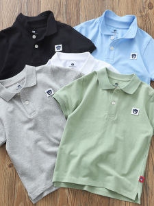 High Quality Soft Cotton Short Sleeve Polo Shirt for Boys Summer Wear Childrens T-Shirt Flip Collar Baby Clothes Straight Cut