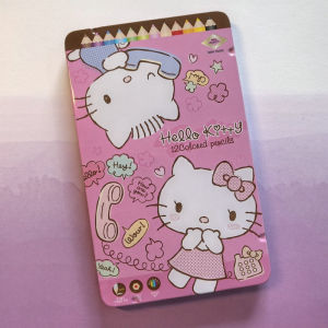 South Korea Original Order Hello Kitty12 Color Exquisite Iron Box Color Lead Child Drawing Color Lead Color Pencil