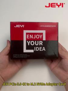 JEYI | JEYI PCIe 5.0 to M.2 NVMe Adapter Card High-Speed PCIe X4/X8/X16 to M2 SSD Converter with Cooling Heatsink for Gen5 SSD 128Gbps