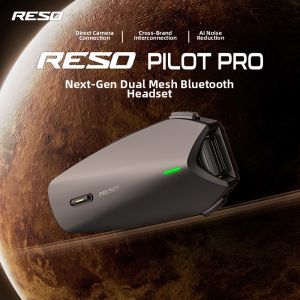 ResoPilot | Bluetooth Headset with Mesh Intercom Noise Cancelling for Motorcycle Helmets