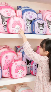 CATHERINE BAGS#9947 Korean 3d cartoon characters 3n1 set school bag for KIDS including 15inches  backpack a lunch bag and a pencil case