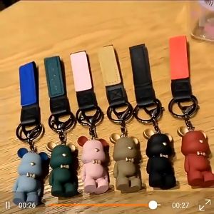 Cute Keychain Bow Tie Violent Bear Key Chain Car Key Pendant Bag Pendant Doll Pendant