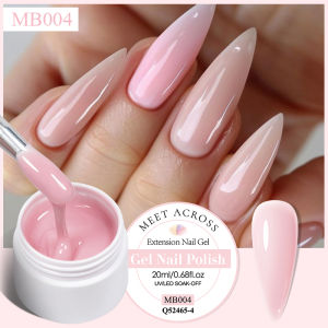 MEET ACROSS | 20ml Extension Nail Gel Soak‑off UV LED Builder Gel Nail Polish Solid Gel For Nail Extension Manicure DIY Salon Nail Art Varnish