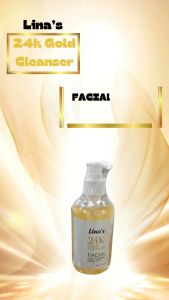 LINAS 24K Gold Facial Deep Cleansing Gel – Removes Impurities Brightens & Hydrates for Clear Radiant Skin