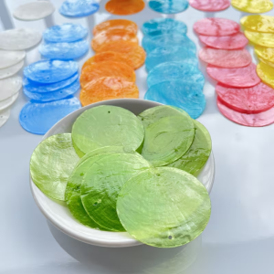 Double-Hole Bead Wind Chime - Handmade Shell Decorative Wind Catcherfor Wedding & Party Decorations(No wooden board circle)