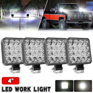 HAOLIDE Mini 4 inch LED Work Light 48W  6000k Off Road Spotlight for Jeep Truck 4X4 Car SUV ATV Barra LED Headlights 12V 24V