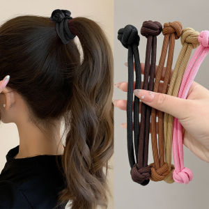 Đơn Giản Nữ Cao Su Co Giãn Dây Buộc Tóc Độ Đàn Hồi Cao Thời Trang Scrunchie Mũ Trùm Đầu Polyester Phụ Kiện Tóc Cho Bé Gái