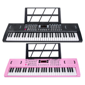 Welcomehome 61 Key Electronic Keyboard Piano with Keyboard Stand Digital Portable Synthesizer Keyboards for Beginners Kids Adults