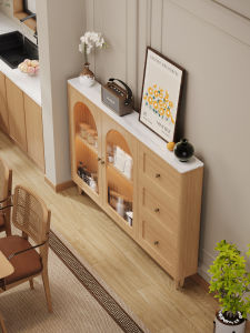 Thin Wall-Mounted Modern Minimalist Tall Legs Sideboard