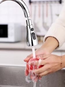Black Copper Kitchen Faucet Rotatable Multifunctional Sink Vegetable Washing Basin Home Use Ceramic Valve Core Single Handle