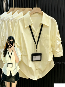 YIWEIYI | Pink Casual Elegance Summer Short-sleeve Blouse