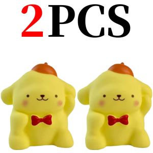 New Kawaii Sanrios Night Light Cartoon Kuromi Cinnamoroll Pochacco Table Stitch Doll Silicone Light Illuminating Decoration Gift