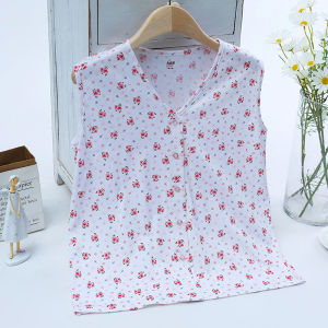 AB Underwear Middle-Aged and Elderly Pajamas Pajama Pants Loose Pure Cotton Sleeveless Short-Sleeved Undershirt Moms Homewear Flagship Store