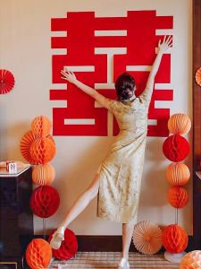 Extra Large Wedding Celebration Decorative Double Happiness Character Stickers for Bride Groom Wedding Room Decoration