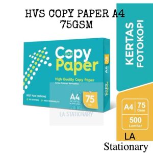 KERTAS HVS COPY PAPER A4 75GSM 1 RIM