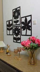 Pajangan Dinding Minimalis Hiasan Dinding Rumah Motif Flower Leave